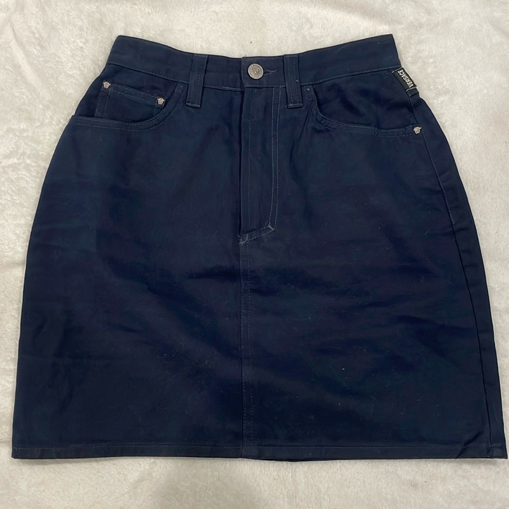 Versace Jeans Couture denim mini skirt